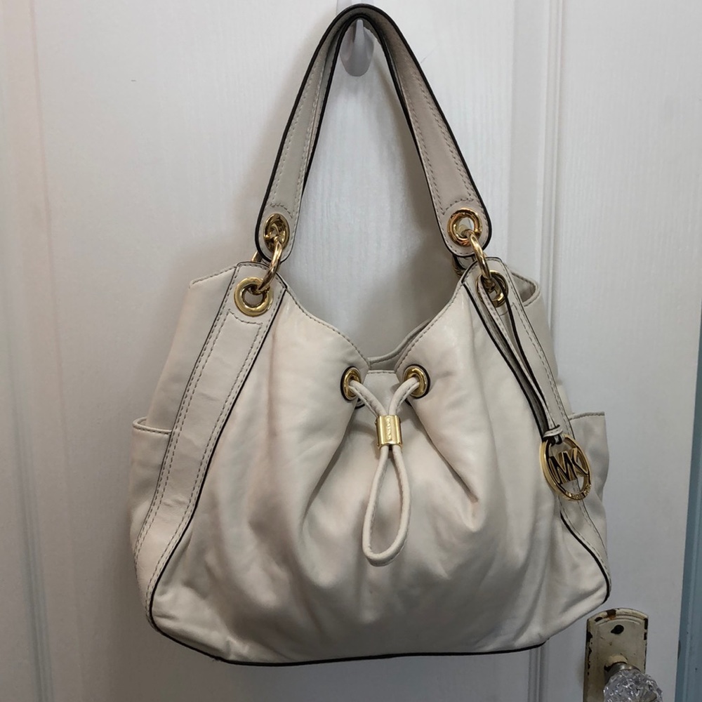 Michael Kors cream leather purse